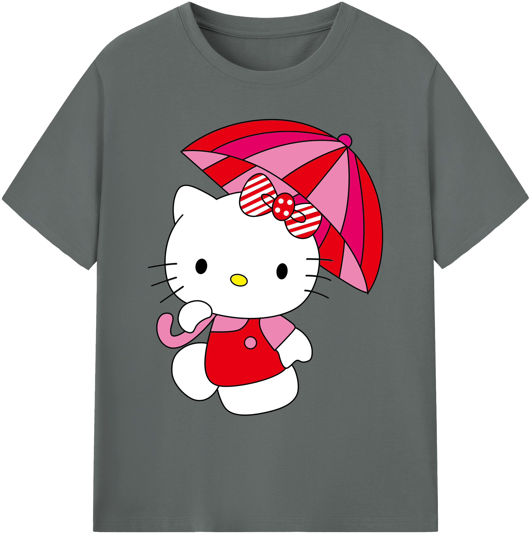 （画像用） Hello Kitty ハローキティ 綿100％ メンズ半袖Tシャツ｜肌触りやわらか＆通気性
